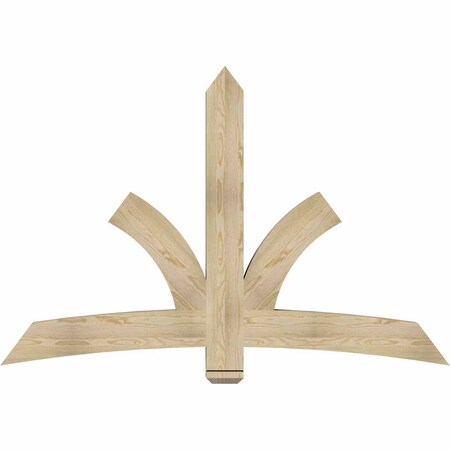 Ekena Millwork Davenport Rough Sawn Timber Gable Bracket, Douglas Fir, 72"W x 48"H x 4"D x 6"F, 16/12 Pitch GBW072X48X0406DAV00RDF